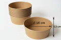 Bowl Kraft à Salade 1300 ml avec Couvercle – Lot de 10